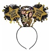 Faschings-zubehör: golden Kopfband Happy New Year