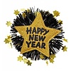 Faschings-zubehör: Brosche Happy New Year gold