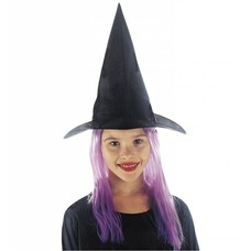 Hexenhut mit Haar für Kinder