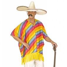 Karnevalskostüm Mexikaner Poncho mehrfarbig