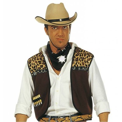 Faschingkostüm: Cowboy-weste mit Bandana