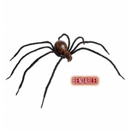 Halloween Accessoires: biegbare Spinne mit bloed 60cm