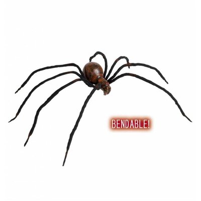 Zubehör für Halloween biegbare Spinne mit bloed 60cm