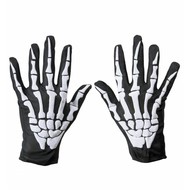 Karnevalszubehör: Handschuhe mit Skelettmotiv Karnevalszubehör: Handschuhe mit Skelettmotiv