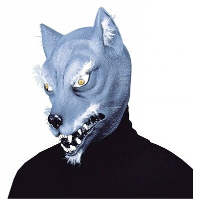 Wolfen-maske mit Haar