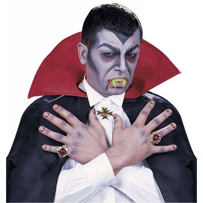 Karneval-accessoires: Vampirzähne glow in the dark Dracula