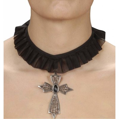 Halloweenaccessoires: Choker mit Kreuz