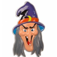 Halloween Accessoires: 3d Dekoration Hexe mit hut 91x51cm Halloween Accessoires: 3d Dekoration Hexe mit hut 91x51cm