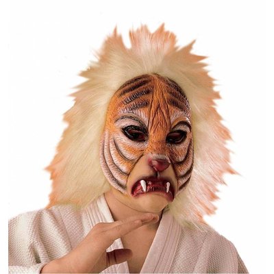 Tigermaske für Kind mit Haar