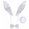 Karnevals-zubehör: Sexy Bunny Dress-up set weiss