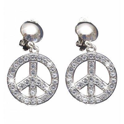 Faschings-accessoires: Hippie Ohrringen silber