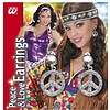 Faschings-accessoires: Hippie Ohrringen silber