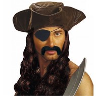 Piraten-Schnurrbart. mit Augenbedeckung Piraten-Schnurrbart. mit Augenbedeckung