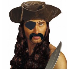 Piraten-Schnurrbart. mit Augenbedeckung