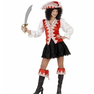 Karnevalskleidung Royal Pirat (rot)