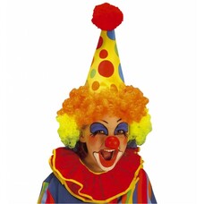 Kopfbedeckung Clownsmütze mit Haar