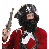 Karnevalsaccessoires: Lockenperücke mit Bart in 5 Farben