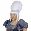 Karnevalsaccessoires: Perücke Marquise mit Perle und blauen Blume