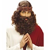 Karnevalsperücke \'\'Jesus\'\' mit Bart und Schnurrbart