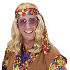 Karnevalsaccessoires: Hippie-Perücke "Flower"