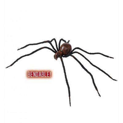 Zubehör für Halloween biegbare Spinne mit bloed 86cm