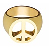 Karnevalsaccessoires: Peace-ring "gold"
