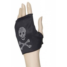 Karnevalsaccessoires: Handschuh mit Totenkopf