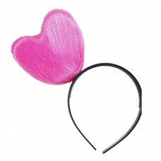 Faschings-zubehör Tiara mit rosa Herz