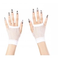 Faschings-zubehör Weiße Handschühe ohne fingern Faschings-zubehör Weiße Handschühe ohne fingern