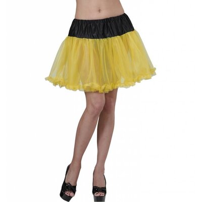 Faschingskleidung: schwarz-gelber petticoat