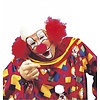 Faschings-accessoires: Clownsglatze mit Haare und rote Nase