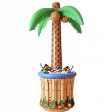 Faschings-accessoiren Aufblasbarer Palme in Behälter als Getränkekühler (182 cm)