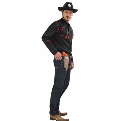 Faschingskleidung: Cowboyshirt mit Pailletten-schmuck