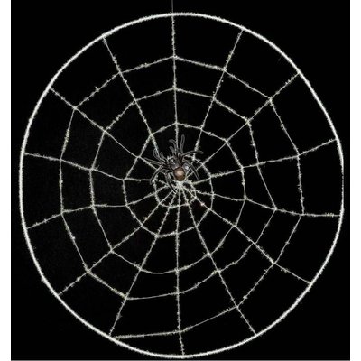 Halloweenaccessoires: Spinnennetz mit Spinne