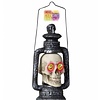 Halloweenaccessoires: Schädellaterne mit Licht 35 cm