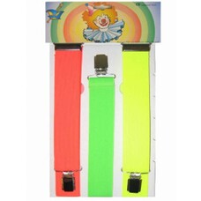 Karnevalszubehör: Hosenträger Mixed fluor