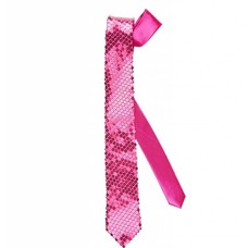 Faschings-accessoiren rosa glitzer Krawatte