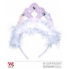 Karnevalsaccessoires: Diadem aus Marabu mit 3 Edelsteine