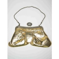 Galatasche: Tasche aus Lameestoff, mit gold/metall Kette (lang)