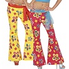 Karnevalskostüme: Damenhose "Seventies" Blumenmotiv.