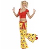 Karnevalskostüme: Damenhose "Seventies" Blumenmotiv.