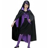 Karnevals-Kleidung Kinder: schwarzer cape mit violettem Kragen 110cm