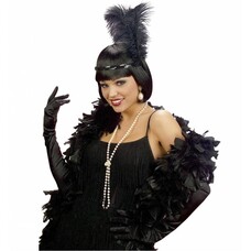 Karnevals-accessoires: Handschuhe schwarz aus Baumwolle (60 cm)