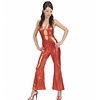 Party-Kleidung: Disco-Jumpsuit rot