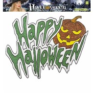 Halloweenaccessoires: fenster-aufkleber "Happy Halloween" (36 cm)