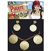 Faschingsaccessoires Piratenkette und Ohrringen