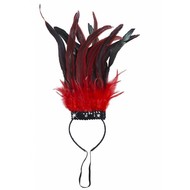 Faschings-zubehör Tiara mit Federn