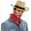 Strohhüte: Hut Texas mit schwarzer Bandierung