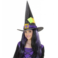 Halloweenaccessoires: Hexehut Kind mit Patches Halloweenaccessoires: Hexehut Kind mit Patches