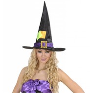 Halloweenaccessoires: Hexehut mit Patches Halloweenaccessoires: Hexehut mit Patches